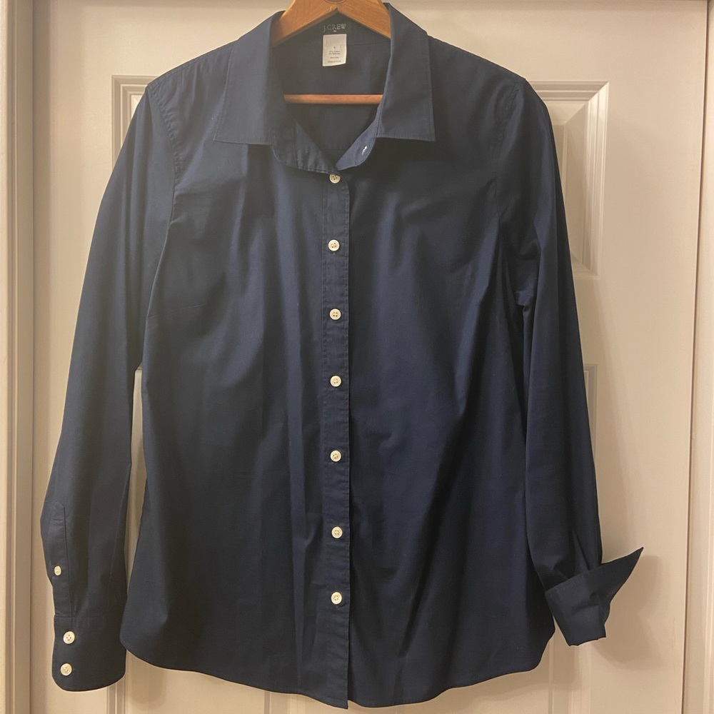 J Crew Navy Blouse